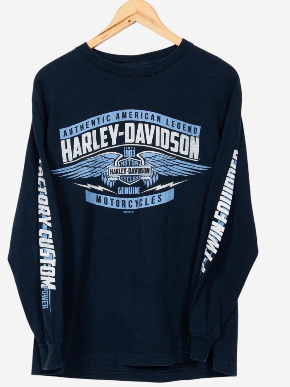 harley davidson doc holliday colorado long sleeve biker core t-shirt size medium